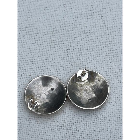 Art Deco Diamond 14k Gold and Sterling Silver Earrings - Picture 4 of 4